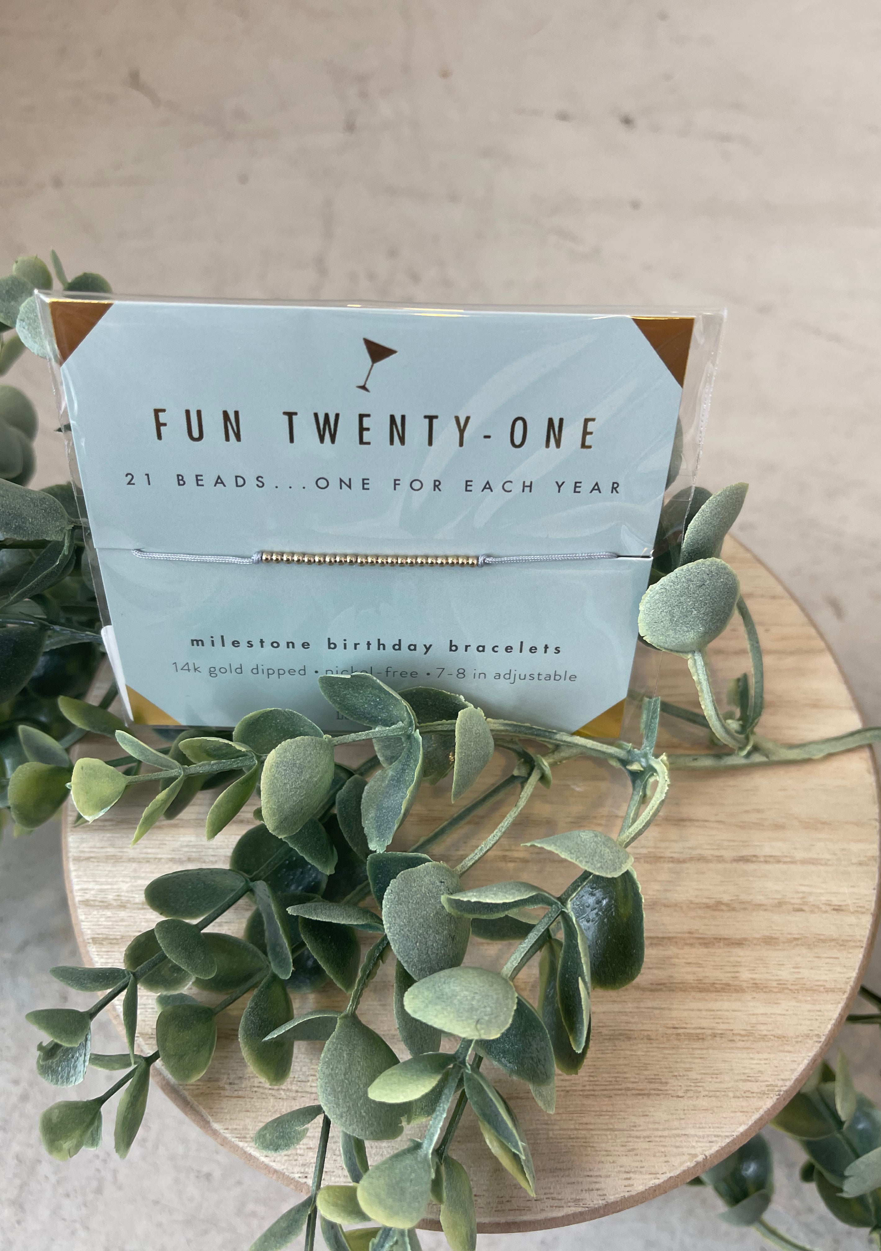 Fun 21 Milestone Birthday Bracelet-Bracelets-lucky feather-The Silo Boutique, Women's Fashion Boutique Located in Warren and Grand Forks North Dakota