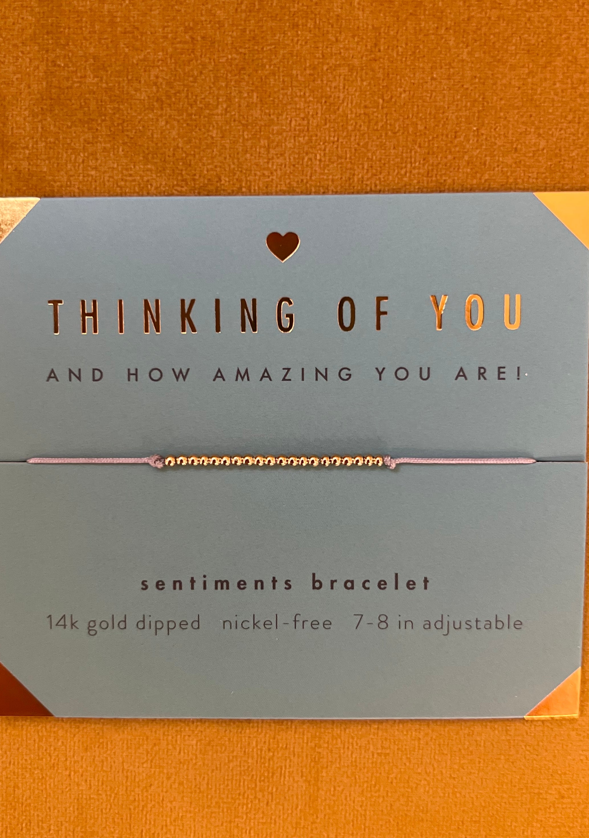 Sentiments Thinking of You Bracelet-Bracelets-lucky feather-The Silo Boutique, Women's Fashion Boutique Located in Warren and Grand Forks North Dakota