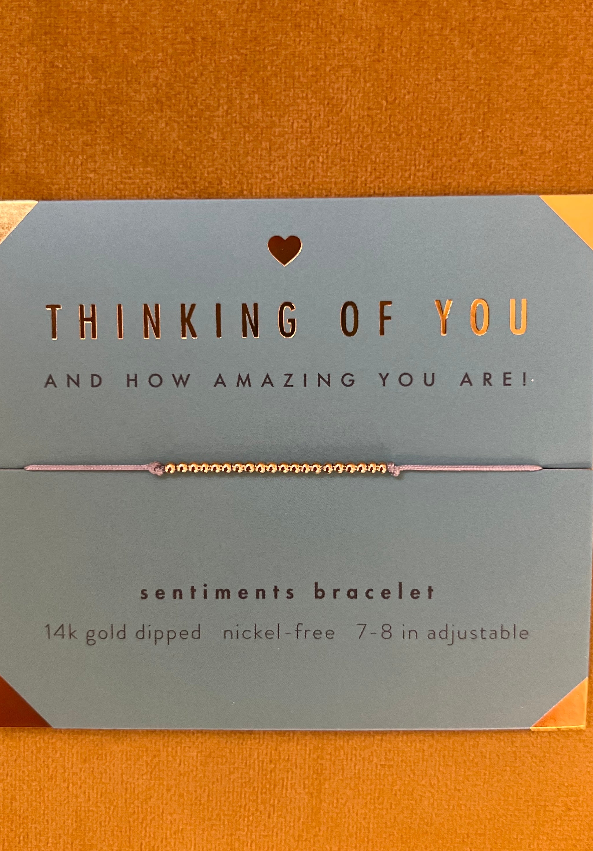 Sentiments Thinking of You Bracelet-Bracelets-lucky feather-The Silo Boutique, Women's Fashion Boutique Located in Warren and Grand Forks North Dakota