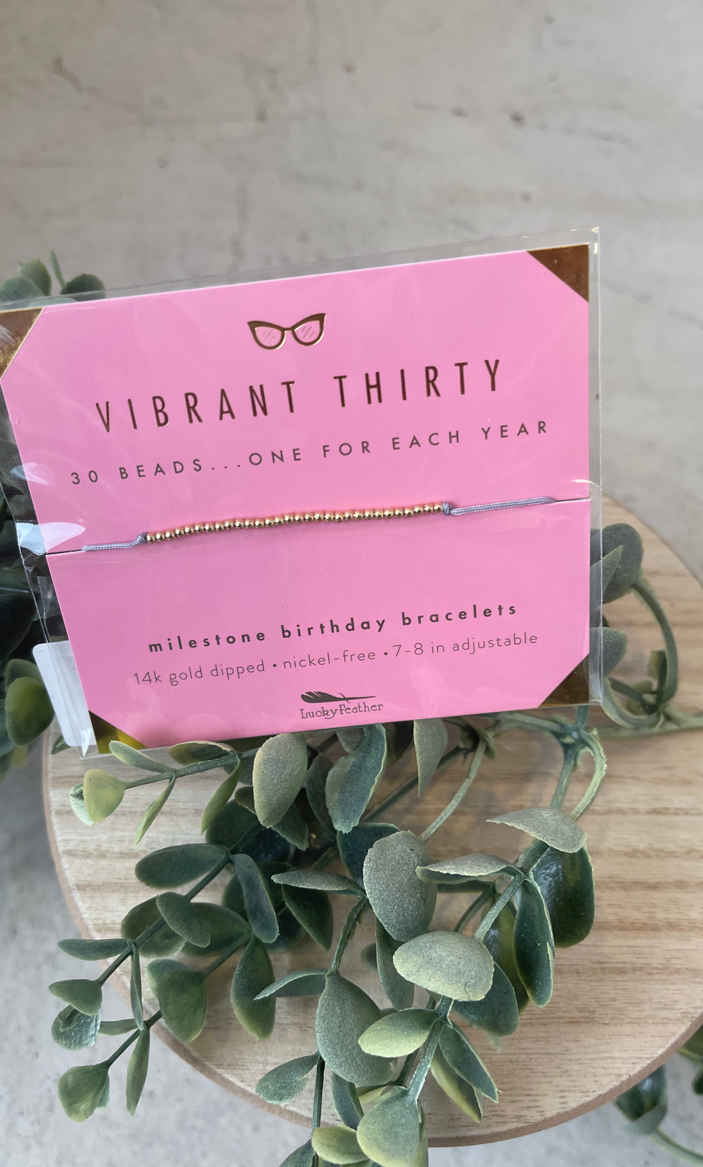 Vibrant 30 Milestone Birthday Bracelet-Bracelets-lucky feather-The Silo Boutique, Women's Fashion Boutique Located in Warren and Grand Forks North Dakota
