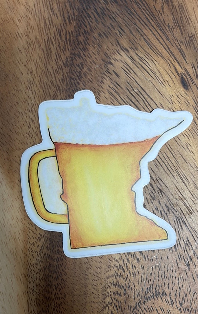 Minnesota Beer Sticker-Stickers-nice enough-The Silo Boutique, Women's Fashion Boutique Located in Warren and Grand Forks North Dakota