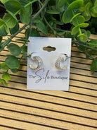Silver Double Layer Earring-Earrings-Dallas Market-The Silo Boutique, Women's Fashion Boutique Located in Warren and Grand Forks North Dakota