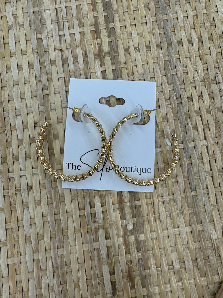 Kenze Large Gold Hoop Earrings-earrings-kennze-The Silo Boutique, Women's Fashion Boutique Located in Warren and Grand Forks North Dakota