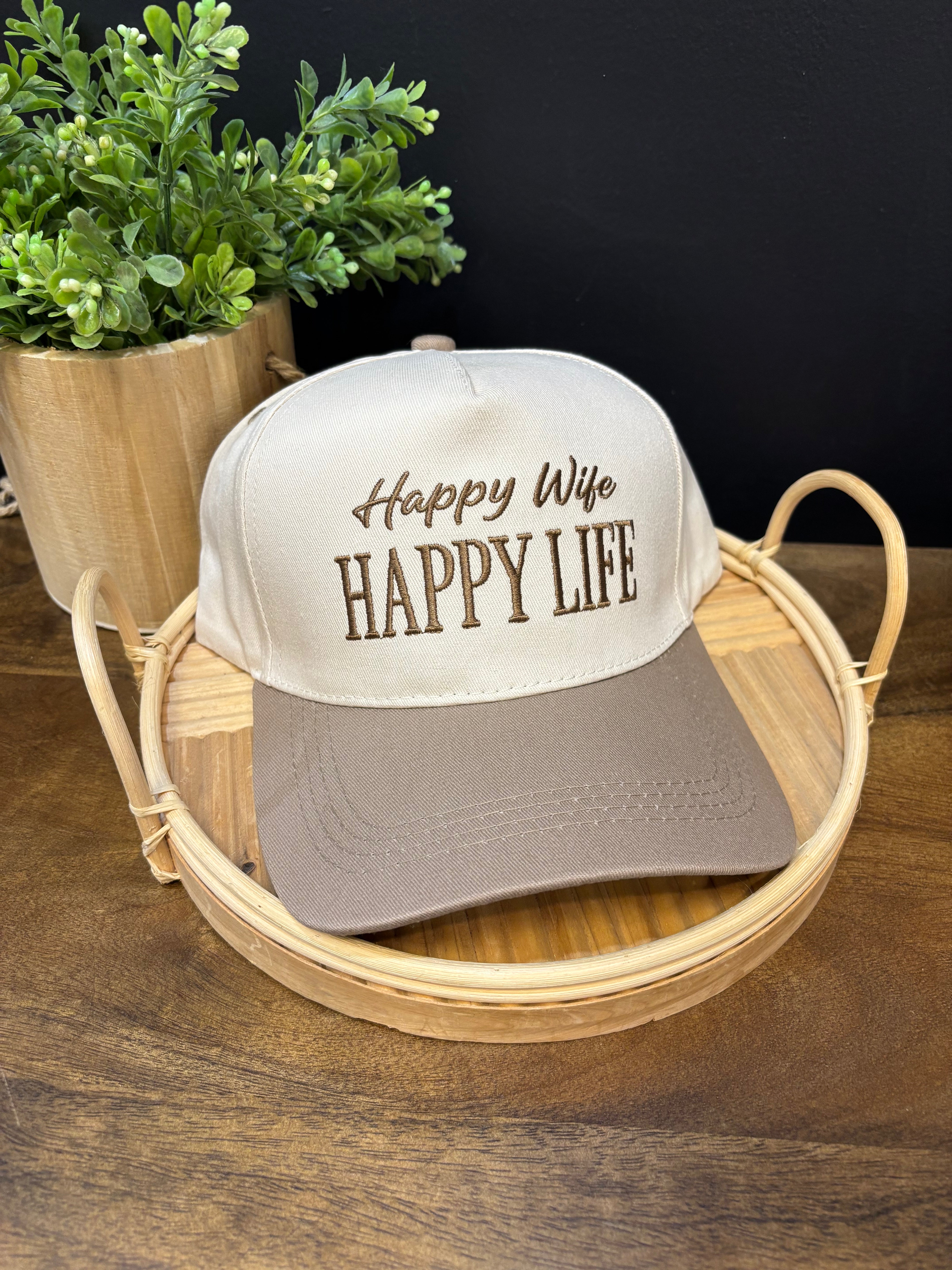 Zen Happy Wife Hat-Tan-Hats-Zenana-The Silo Boutique, Women's Fashion Boutique Located in Warren and Grand Forks North Dakota