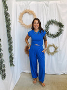 Rae Crossover Set-Blue-Outfit Sets-rae mode-The Silo Boutique, Women's Fashion Boutique Located in Warren and Grand Forks North Dakota