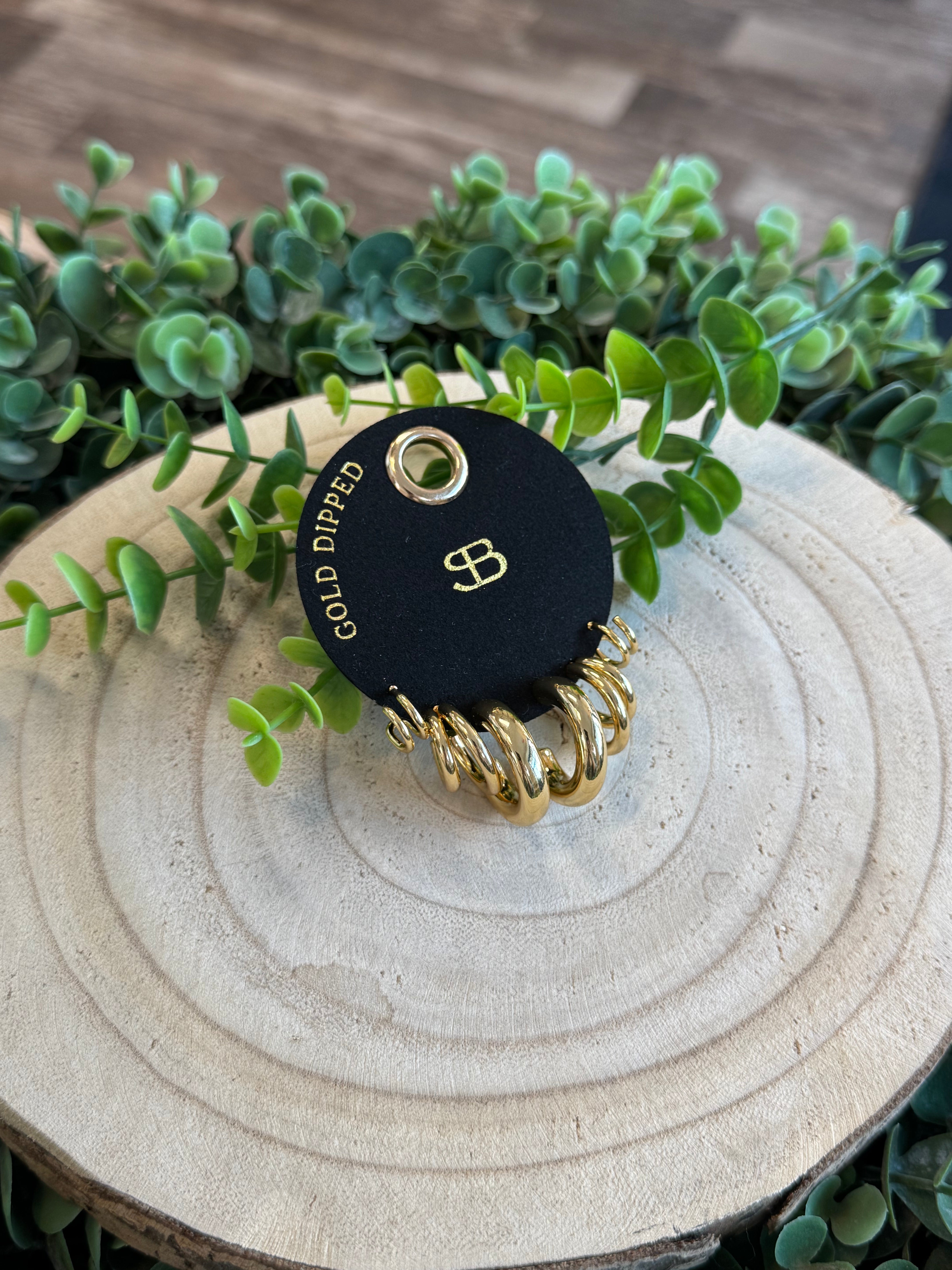 SB Gold Set Earrings-Earrings-Fame-The Silo Boutique, Women's Fashion Boutique Located in Warren and Grand Forks North Dakota