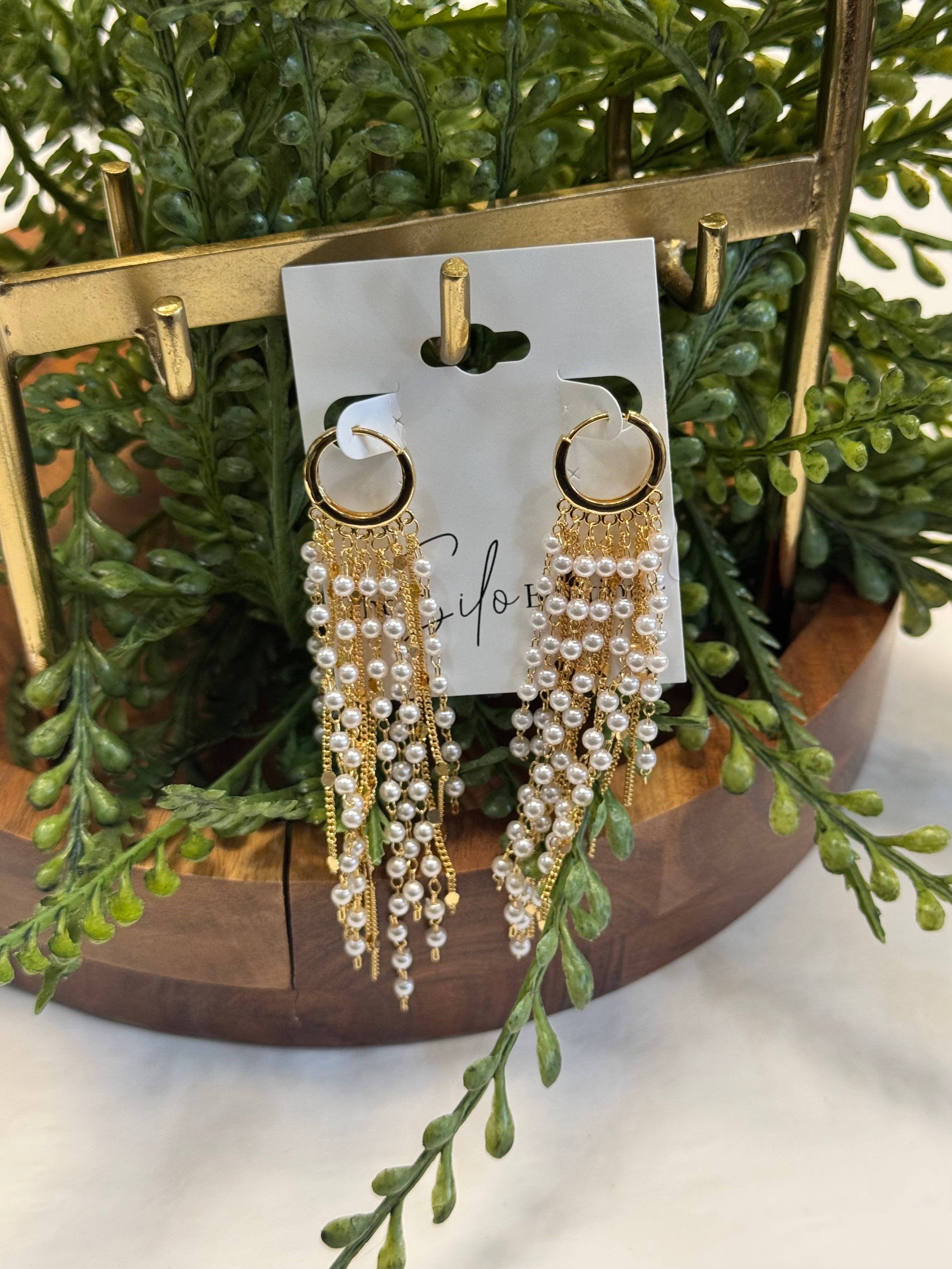 Blakeley Pearl Party Earrings-Earrings-blakeley-The Silo Boutique, Women's Fashion Boutique Located in Warren and Grand Forks North Dakota