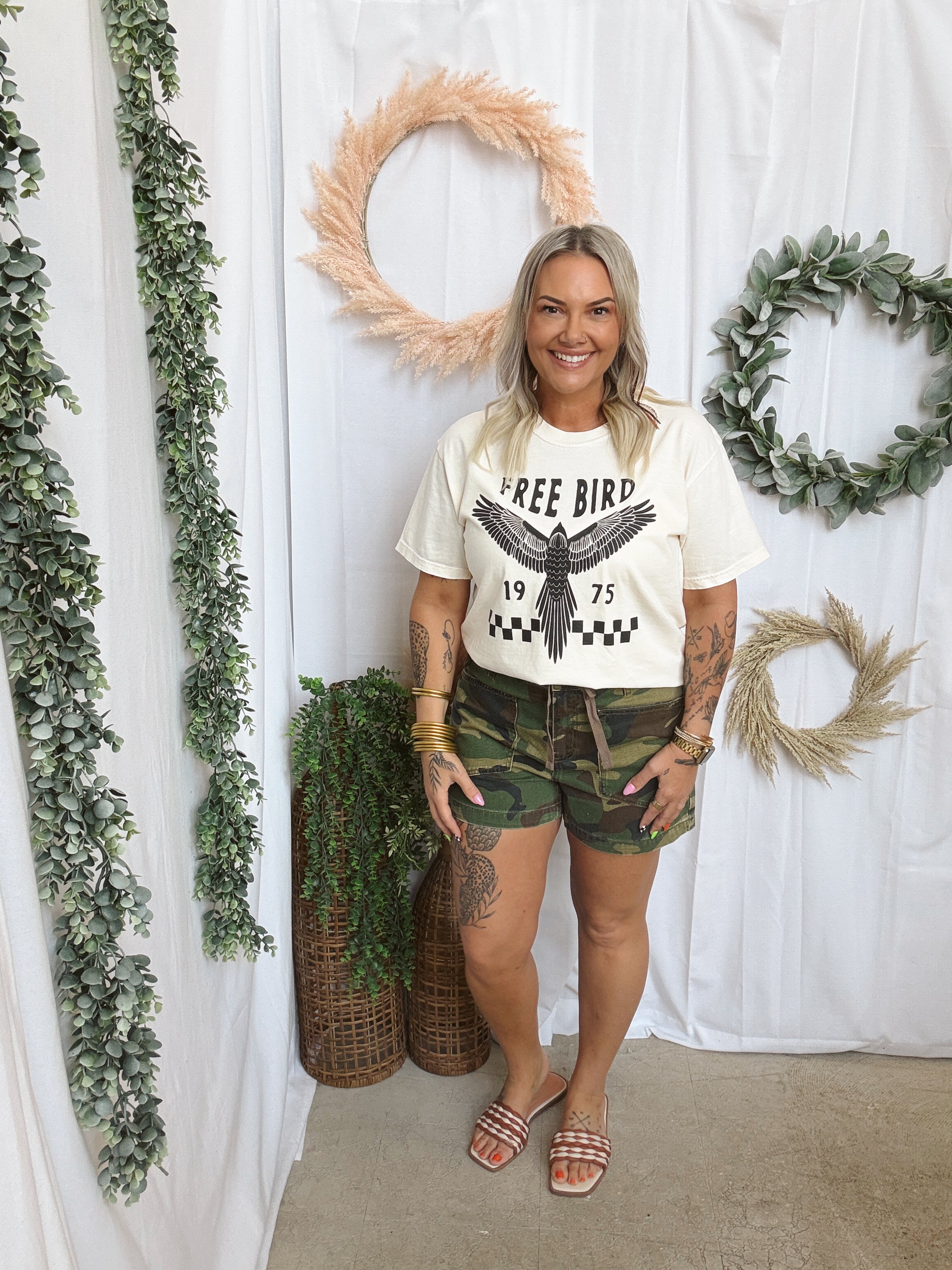 Freebird Boho Vintage Tee Shirt-Graphic Tees-faire-The Silo Boutique, Women's Fashion Boutique Located in Warren and Grand Forks North Dakota