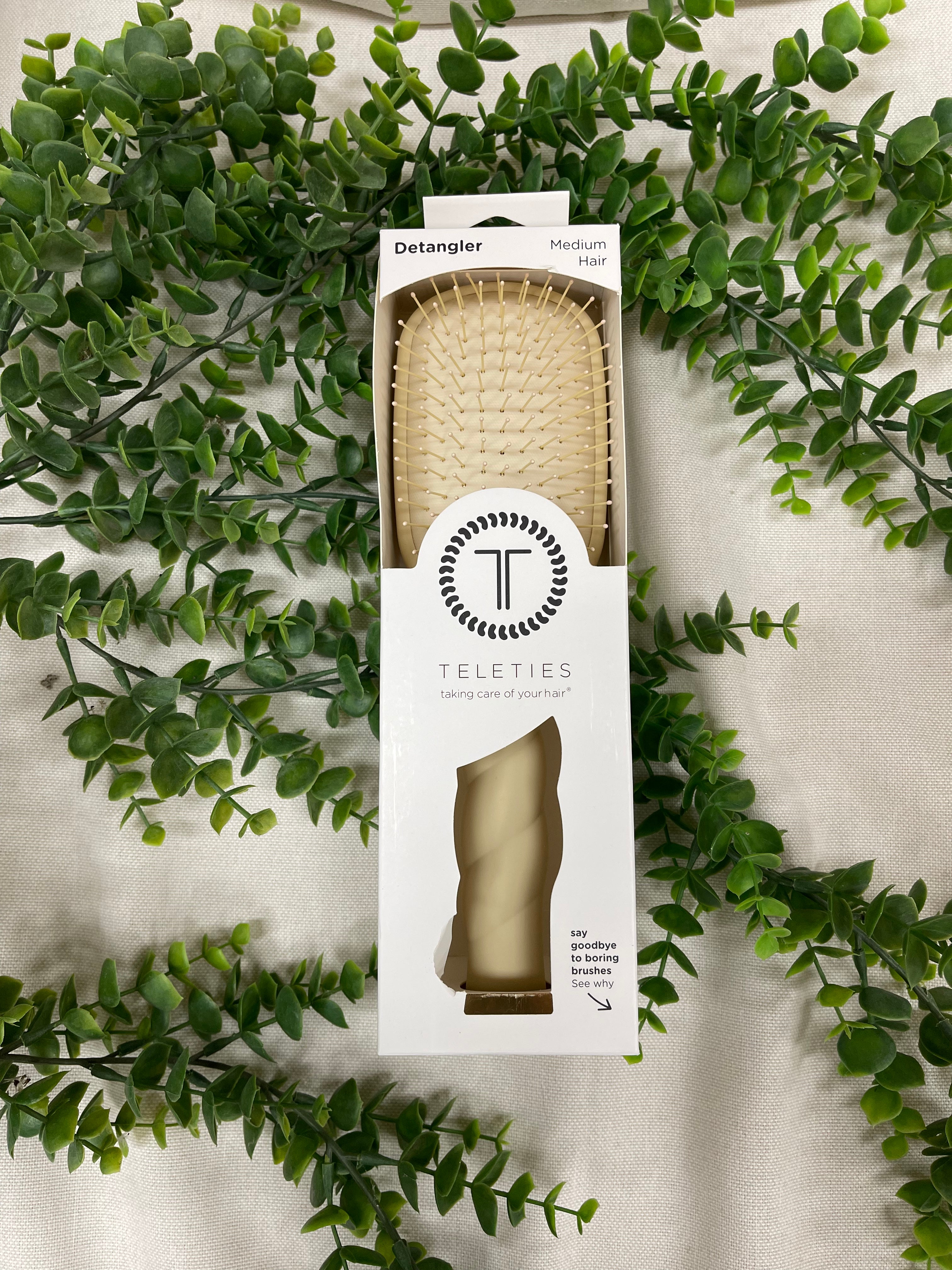 Teleties Detangler Brush for Medium Hair – Tan-Hair Accessories-teleties-The Silo Boutique, Women's Fashion Boutique Located in Warren and Grand Forks North Dakota