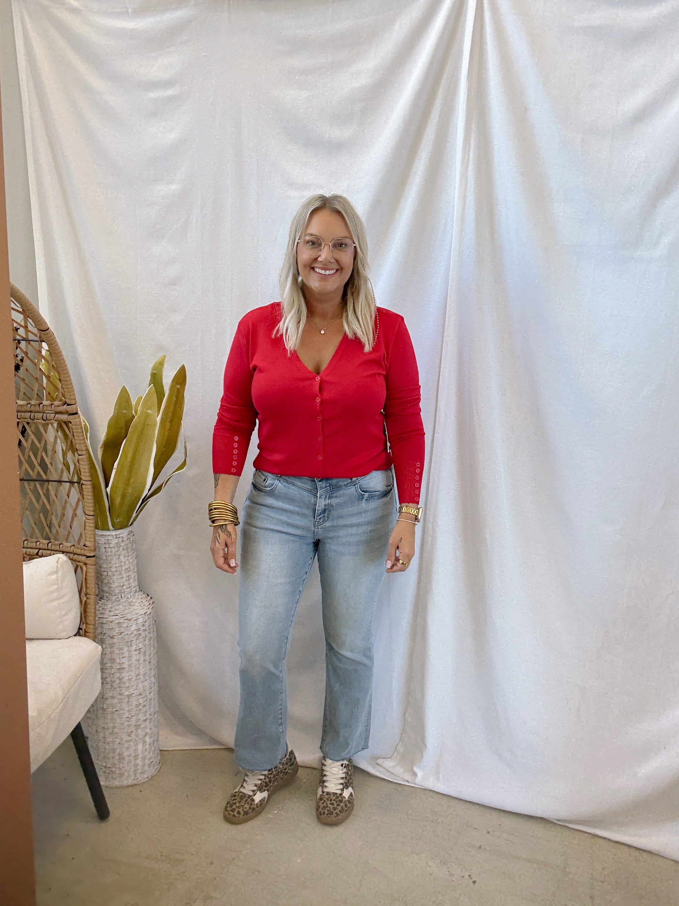 V Neck Cardigan Sweater-Cardigans-cielo-The Silo Boutique, Women's Fashion Boutique Located in Warren and Grand Forks North Dakota