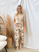 Short Sleeve Mocha Sweater-Short Sleeve Tops-ENTRO-The Silo Boutique, Women's Fashion Boutique Located in Warren and Grand Forks North Dakota