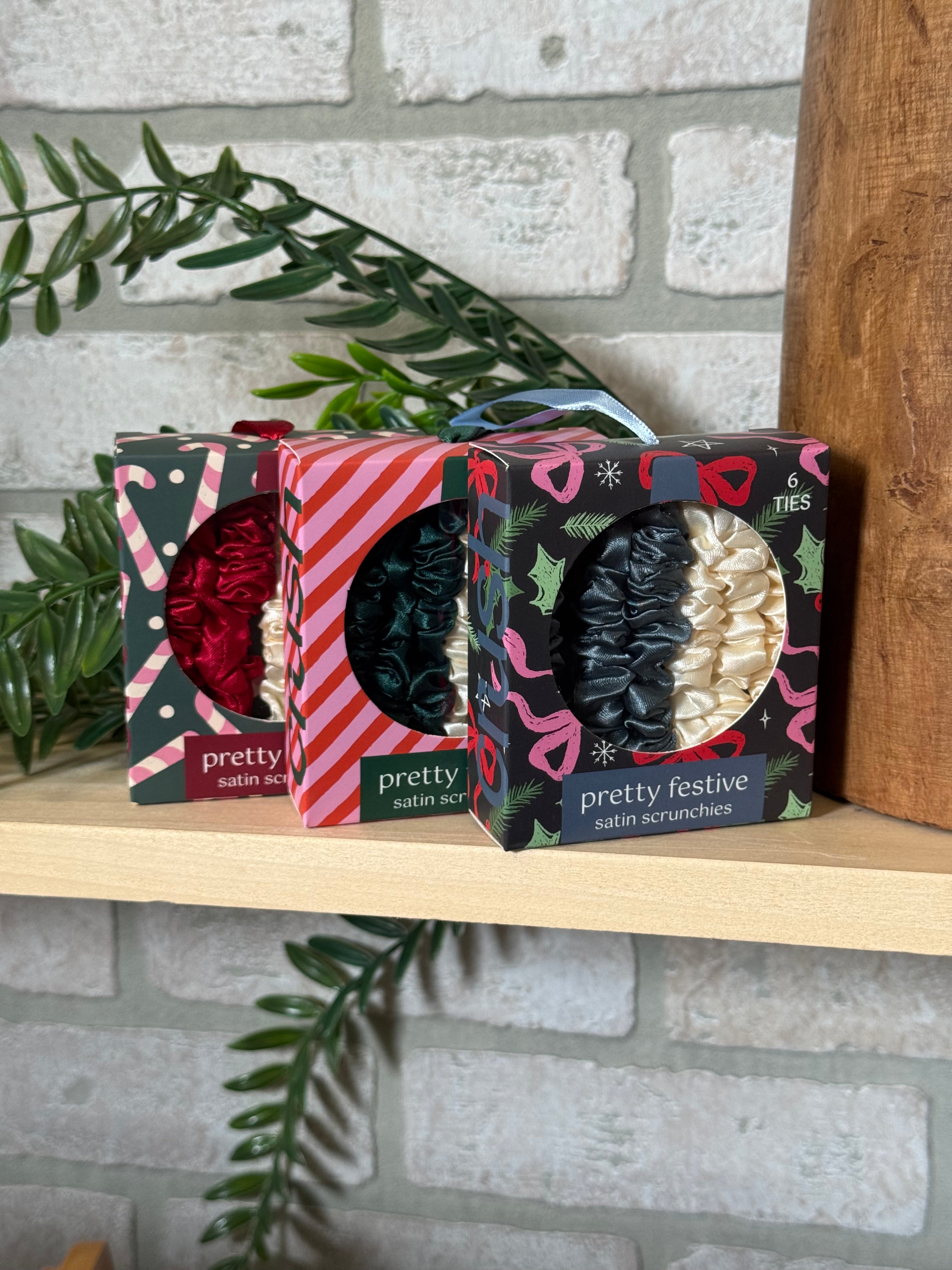 Crush Christmas Scrunchy Set-scrunchies-The Silo Boutique-The Silo Boutique, Women's Fashion Boutique Located in Warren and Grand Forks North Dakota