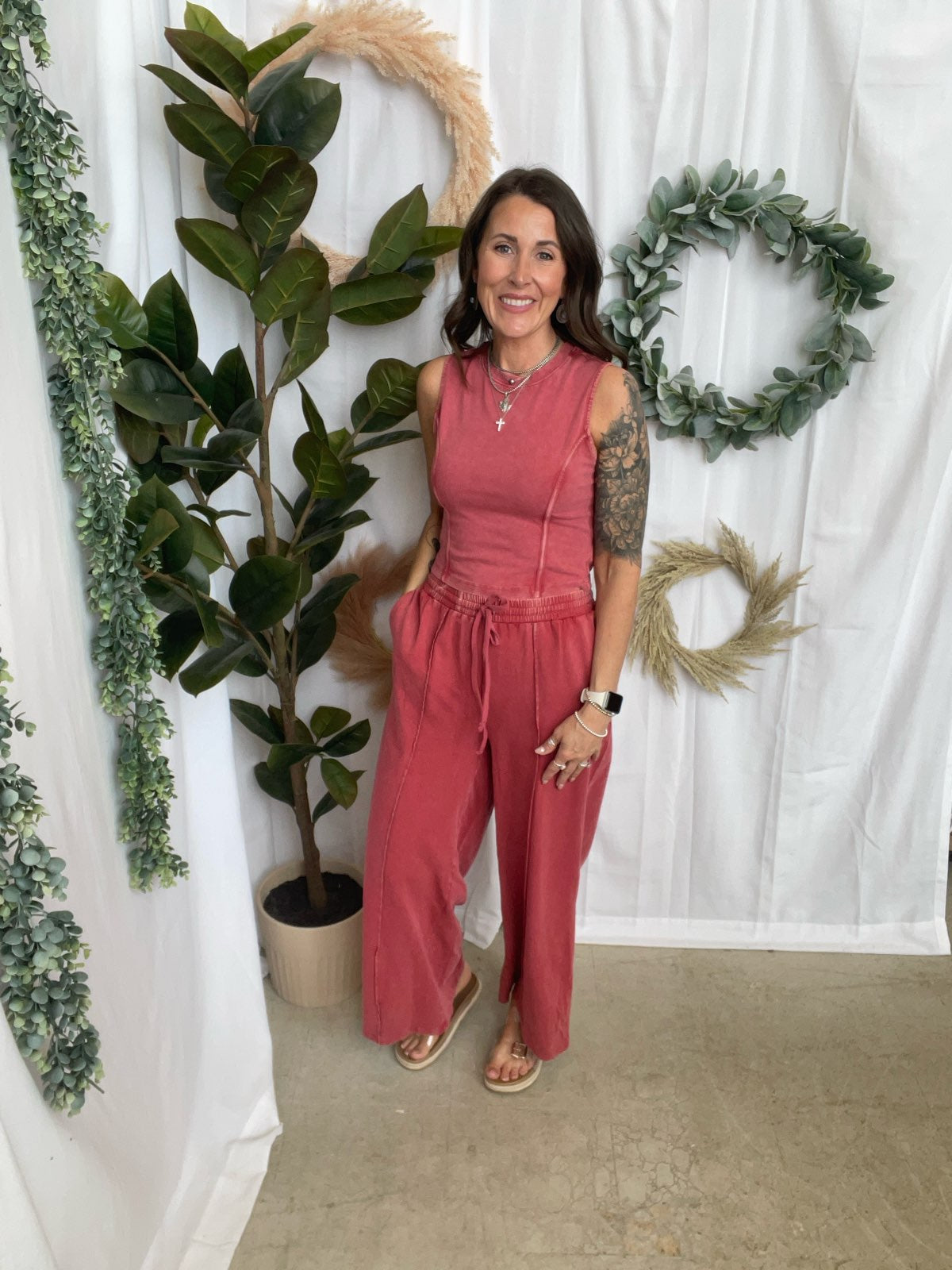 Feeling Free Set-Red-Outfit Sets-hyfve-The Silo Boutique, Women's Fashion Boutique Located in Warren and Grand Forks North Dakota