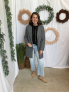 Allie Hooded Jacket-Gray-Coats & Jackets-love tree-The Silo Boutique, Women's Fashion Boutique Located in Warren and Grand Forks North Dakota