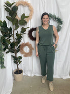 Mono B Everyday Pant Set-Eldergreen-Outfit Sets-mono b-The Silo Boutique, Women's Fashion Boutique Located in Warren and Grand Forks North Dakota