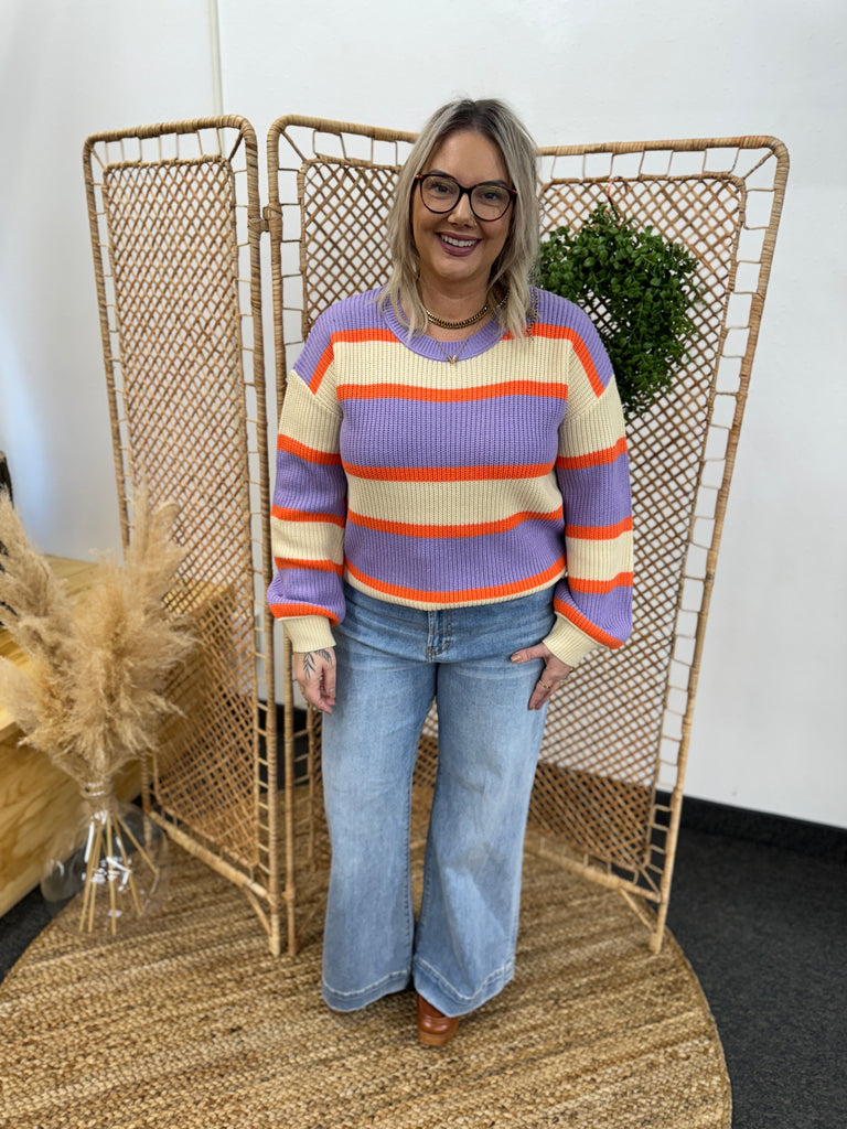 Oh So Fun Contrast Sweater-Sweaters-hem and thread-The Silo Boutique, Women's Fashion Boutique Located in Warren and Grand Forks North Dakota