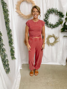 In the Moves Set-Dark Red-Outfit Sets-hyfve-The Silo Boutique, Women's Fashion Boutique Located in Warren and Grand Forks North Dakota