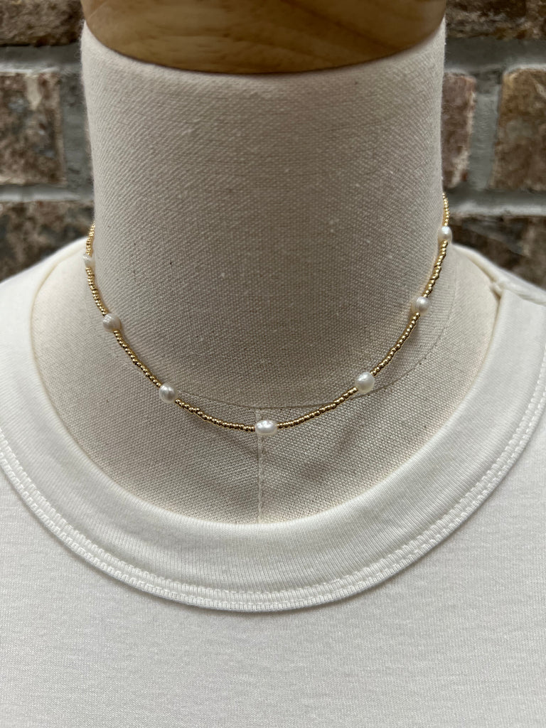 Fame Multi Mini Pearl Twisted Chain Necklace-Necklaces-Fame-The Silo Boutique, Women's Fashion Boutique Located in Warren and Grand Forks North Dakota