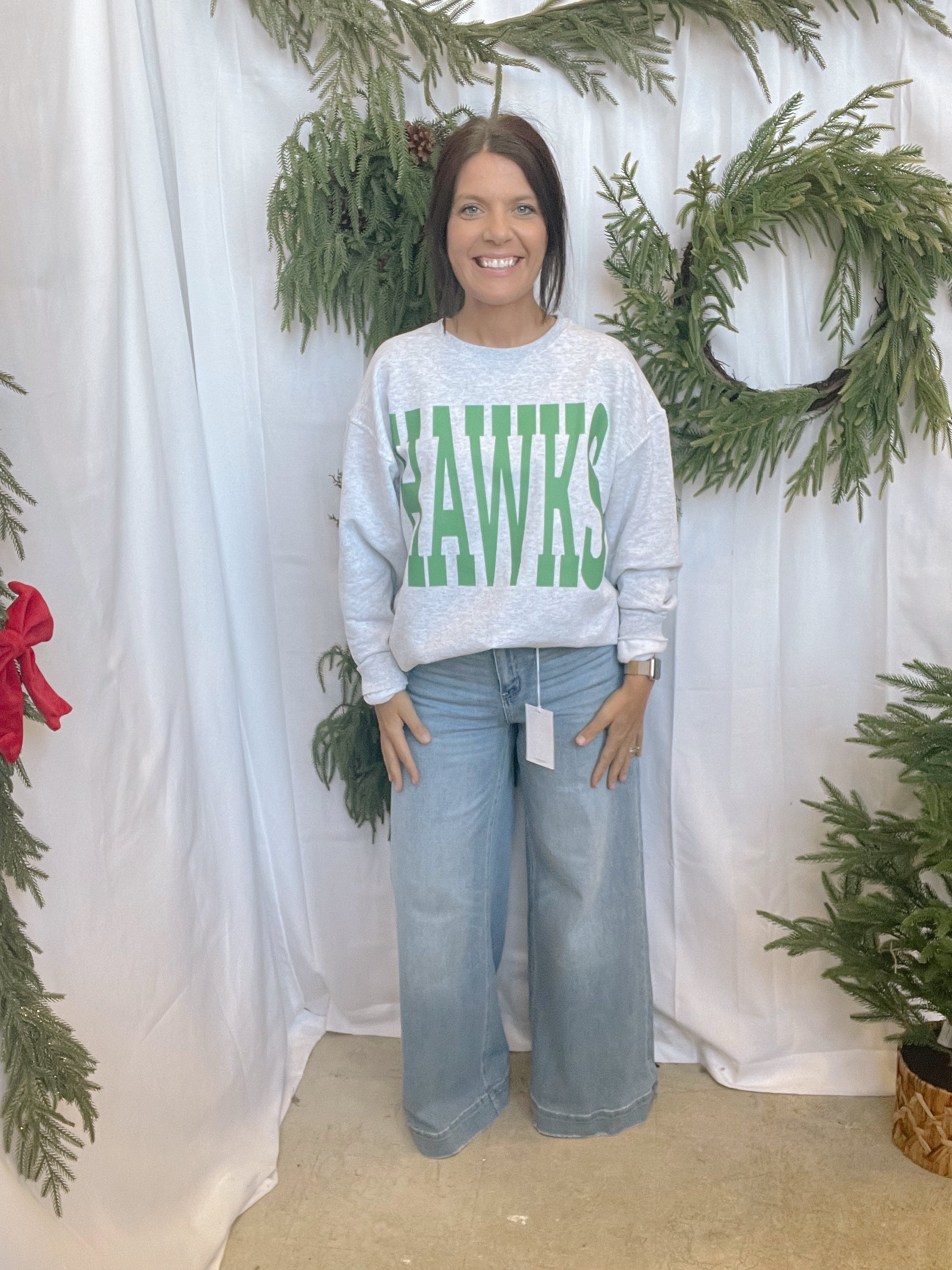 Hawks Sweatshirt-Cardigans-blackframe-The Silo Boutique, Women's Fashion Boutique Located in Warren and Grand Forks North Dakota