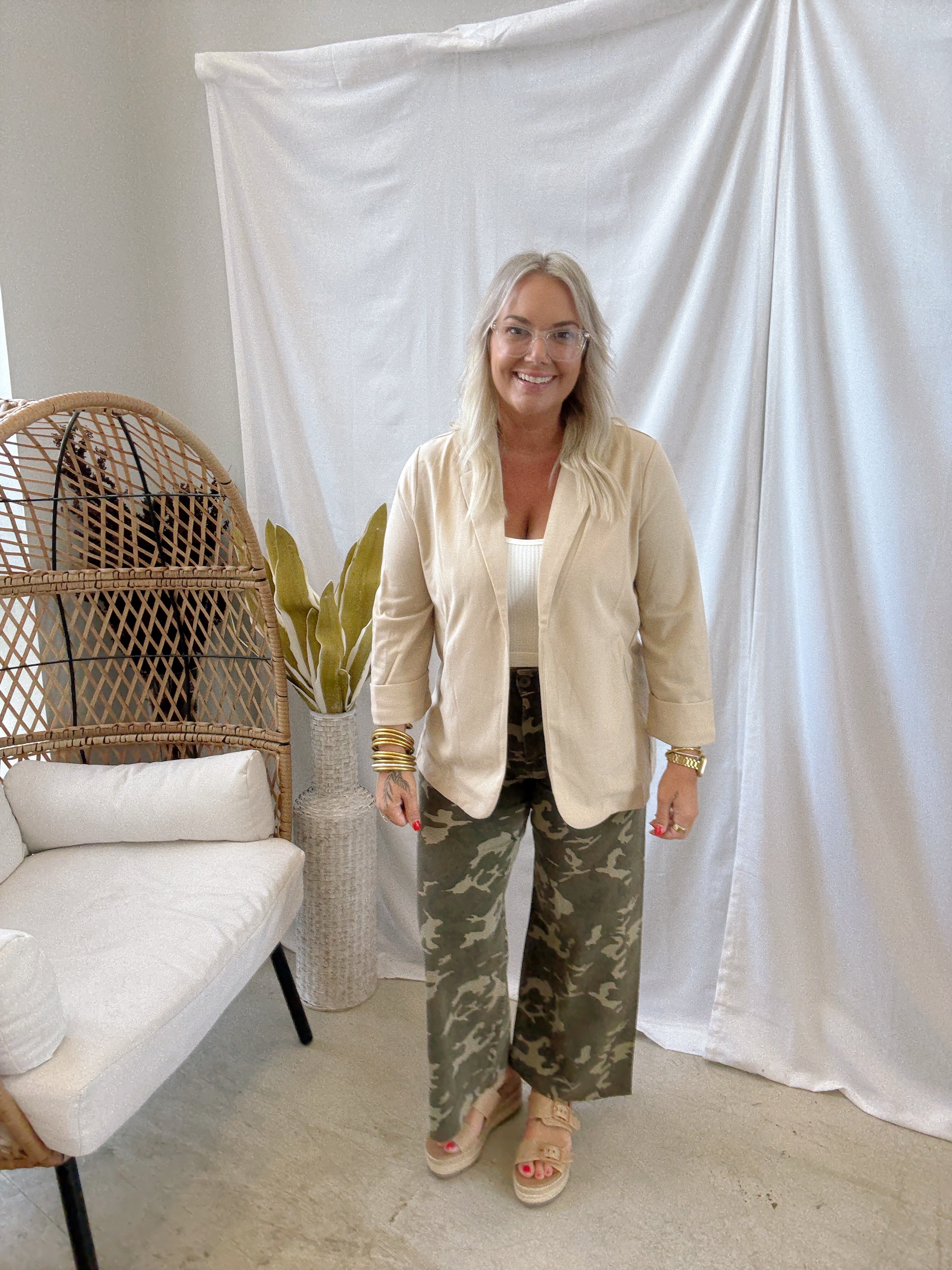 Stretch Camo Pants-Jeans-miou muse-The Silo Boutique, Women's Fashion Boutique Located in Warren and Grand Forks North Dakota