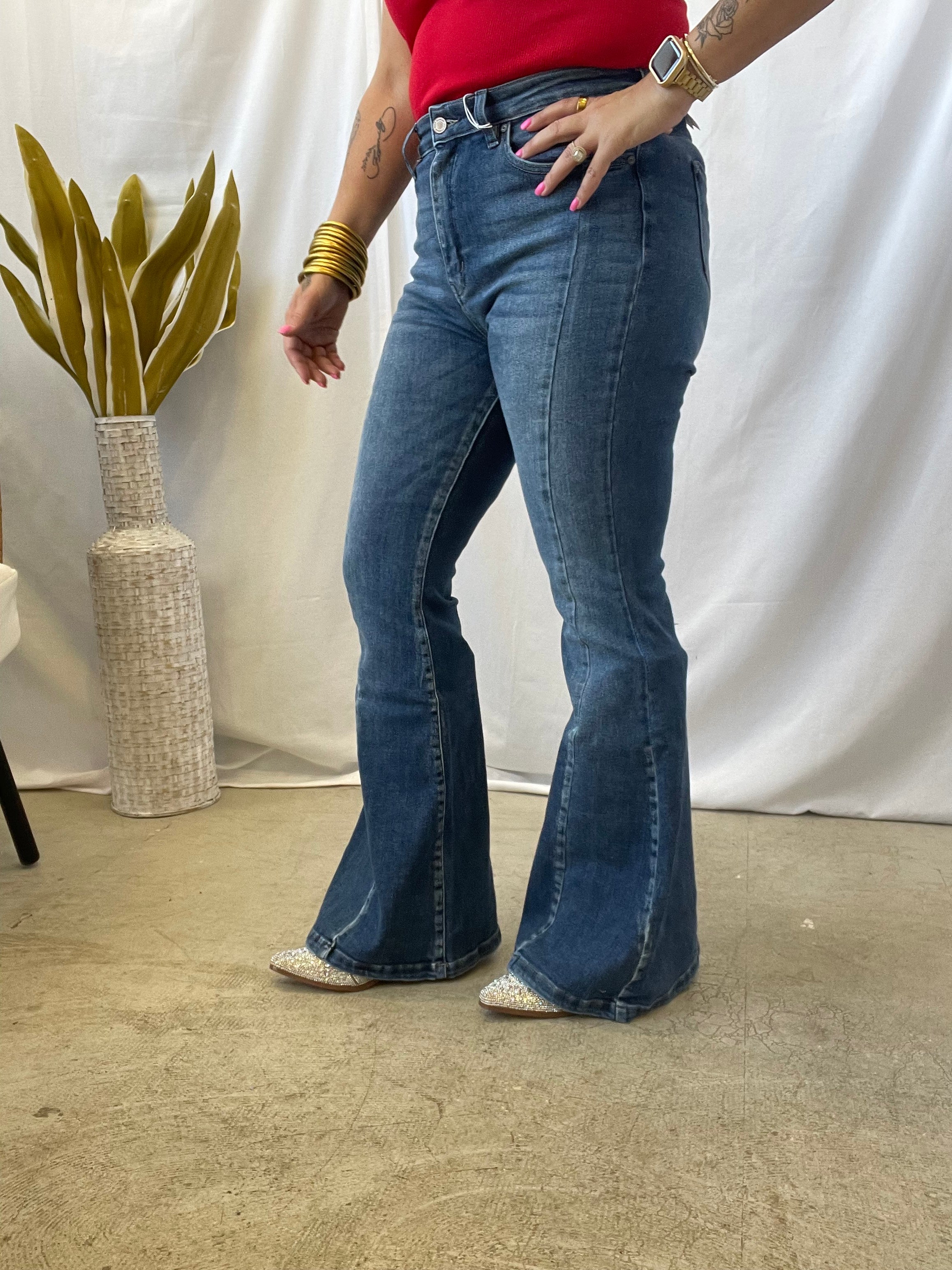 KanCan Super Flare Jeans-Final Sale-Jeans-Kancan-The Silo Boutique, Women's Fashion Boutique Located in Warren and Grand Forks North Dakota