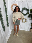 Cool Tencel Shorts-Olive-Shorts-be cool-The Silo Boutique, Women's Fashion Boutique Located in Warren and Grand Forks North Dakota