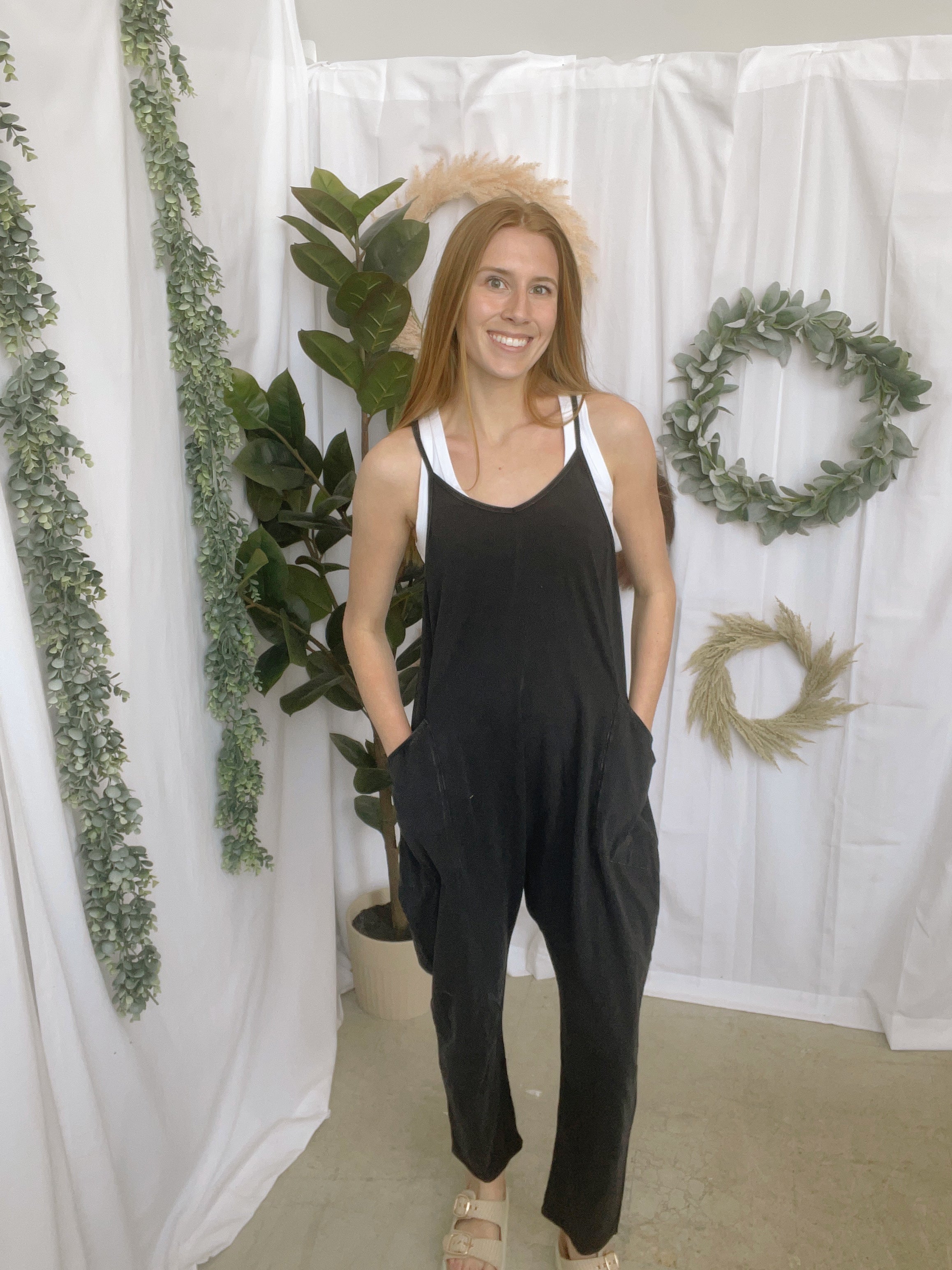 Feeling Free Jumpsuit-Black-Jumpsuits & Rompers-hyfve-The Silo Boutique, Women's Fashion Boutique Located in Warren and Grand Forks North Dakota
