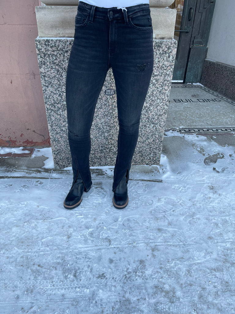 Flying Monkey Crocus Slit Hem Bootcut Jean-Jeans-flying monkey-The Silo Boutique, Women's Fashion Boutique Located in Warren and Grand Forks North Dakota