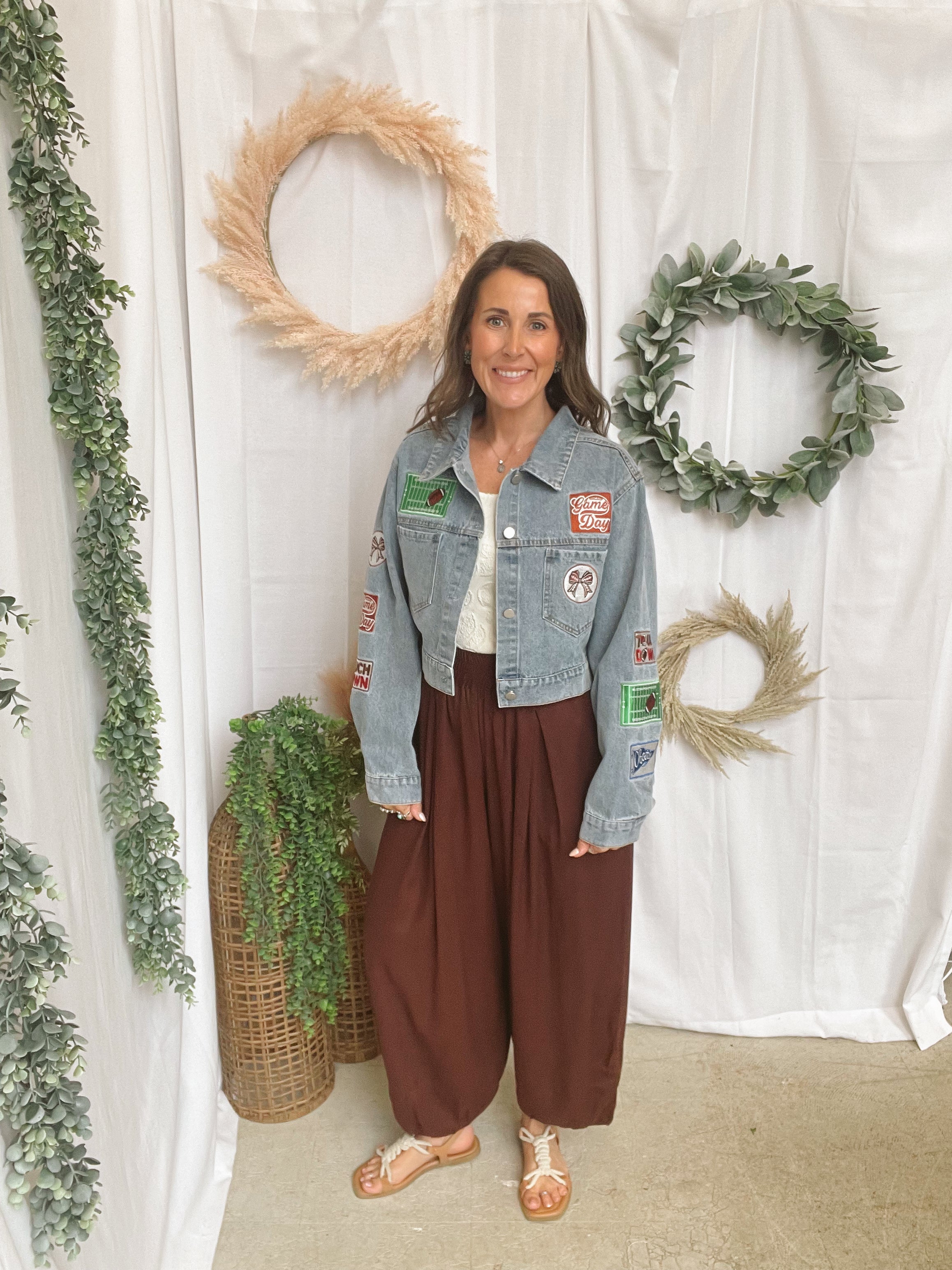 Gameday Crop Denim Jacket-Coats & Jackets-rareraw-The Silo Boutique, Women's Fashion Boutique Located in Warren and Grand Forks North Dakota