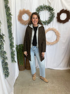 Allie Hooded Jacket-Espresso-Coats & Jackets-love tree-The Silo Boutique, Women's Fashion Boutique Located in Warren and Grand Forks North Dakota