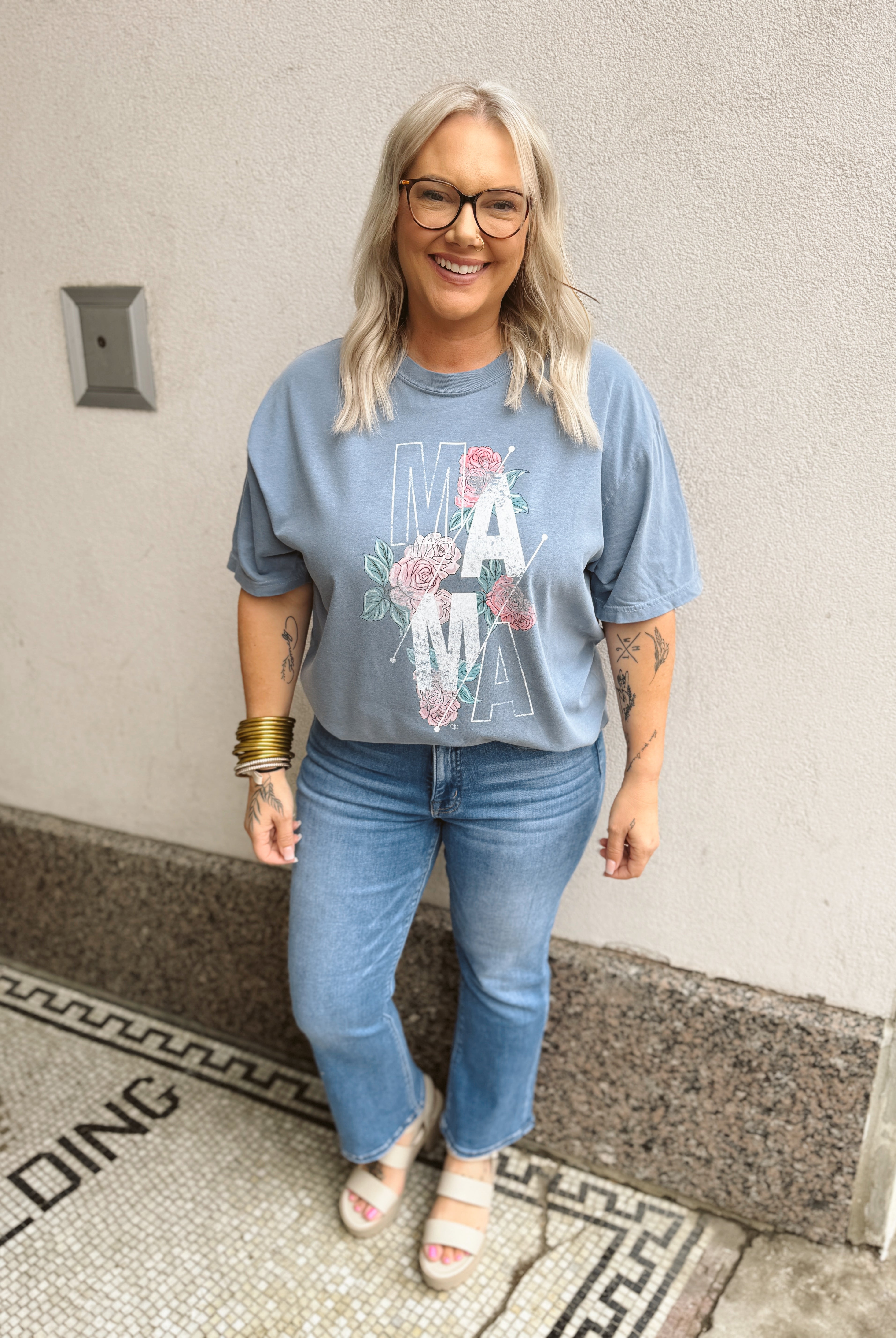 Rose Mama Tee-Graphic Tees-faire-The Silo Boutique, Women's Fashion Boutique Located in Warren and Grand Forks North Dakota