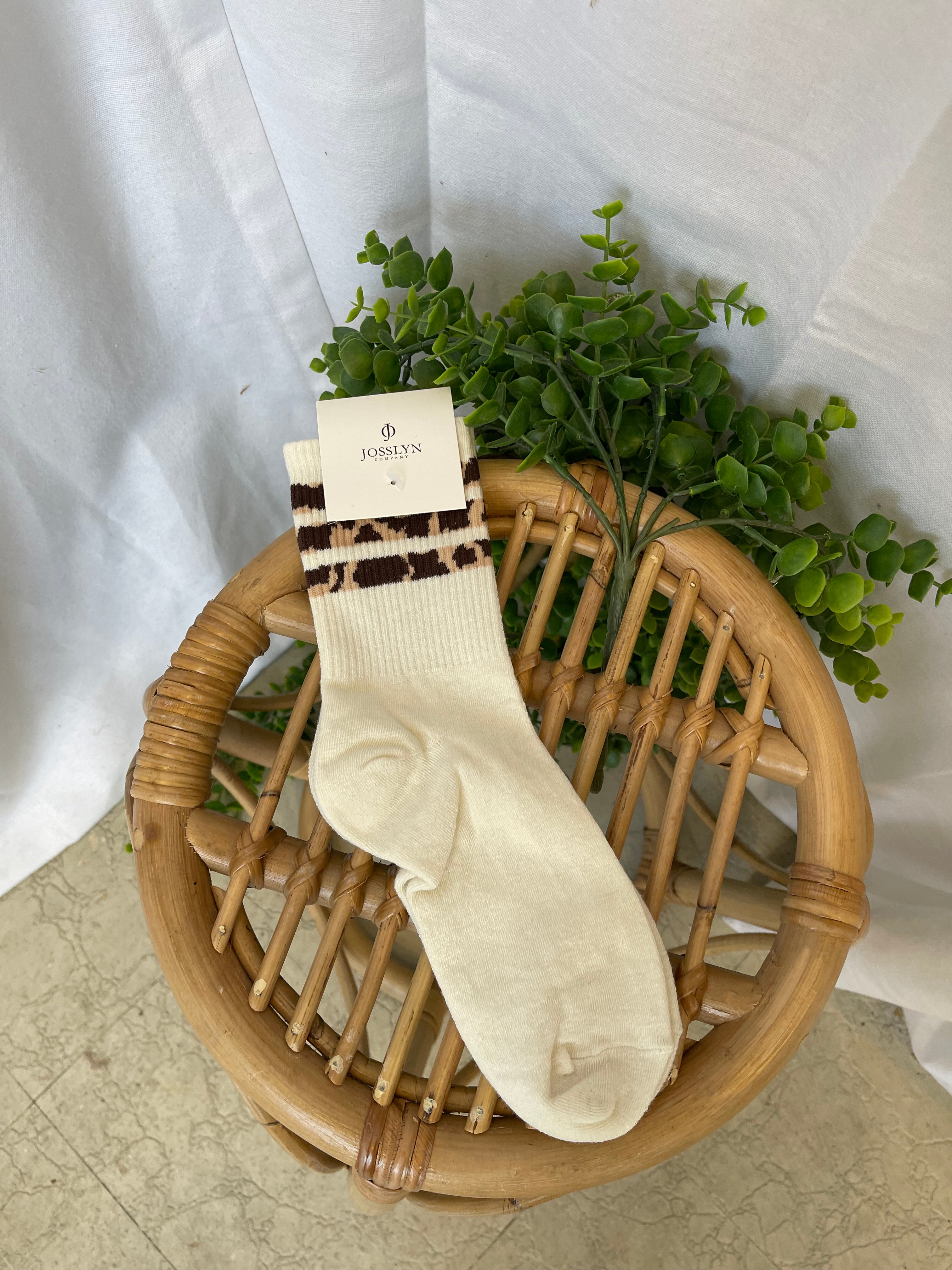 Off White Throwback Socks-sock-very j-The Silo Boutique, Women's Fashion Boutique Located in Warren and Grand Forks North Dakota
