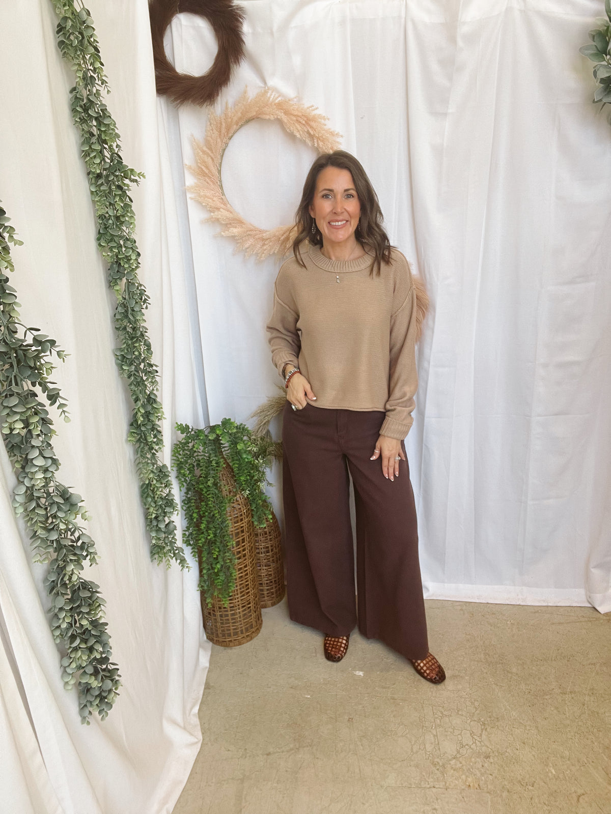 Zara Knit Sweater-Taupe-Long Sleeve Tops-hyfve-The Silo Boutique, Women's Fashion Boutique Located in Warren and Grand Forks North Dakota