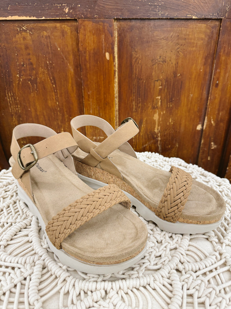 Pierre Dumas Hit Taupe Sandal-The Silo Boutique-The Silo Boutique, Women's Fashion Boutique Located in Warren and Grand Forks North Dakota