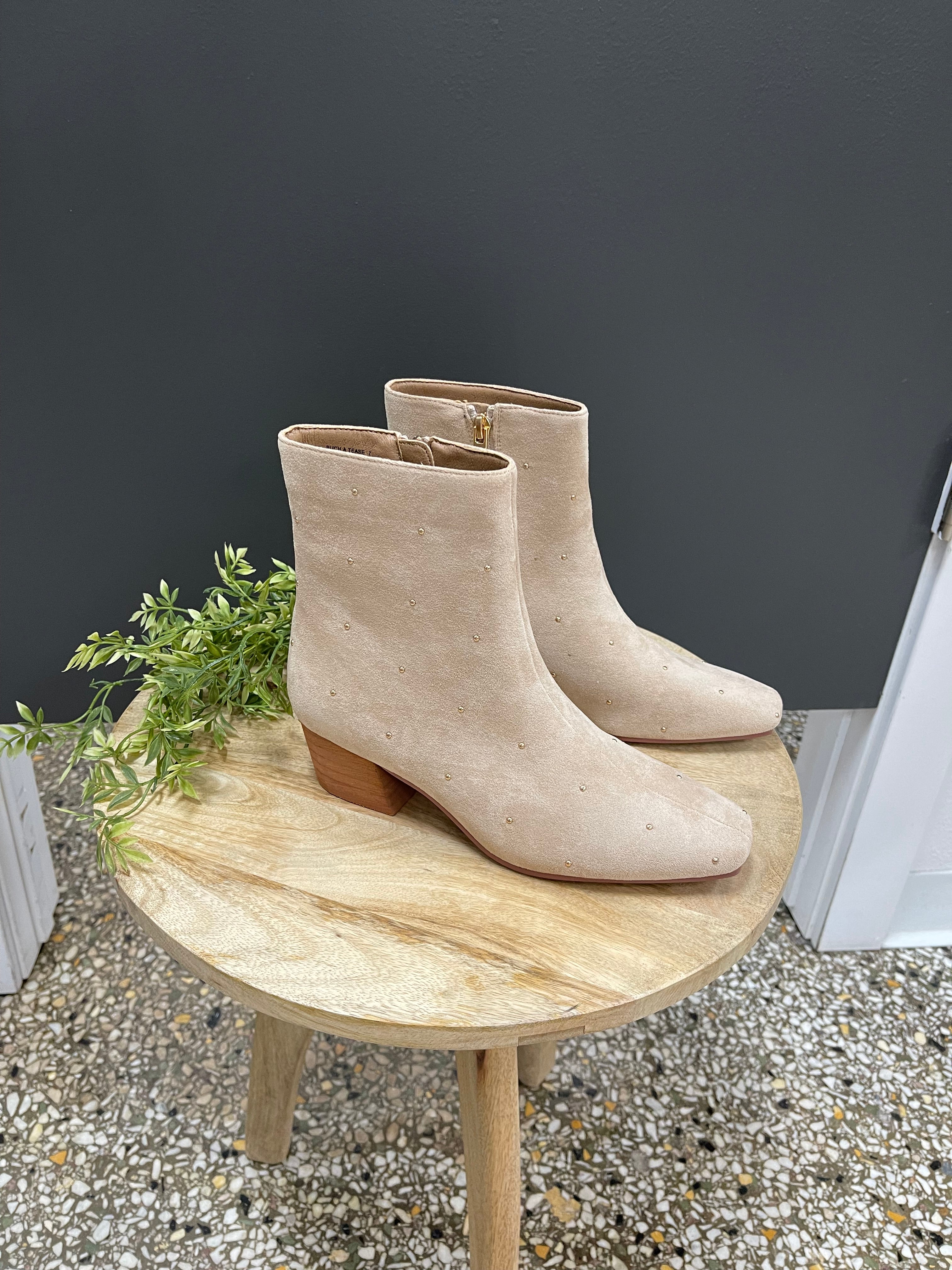 Corky's Sand Suede Such a Tease Boots-Boots-corkys-The Silo Boutique, Women's Fashion Boutique Located in Warren and Grand Forks North Dakota