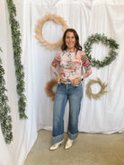 Pink and Green Floral Mesh Top-Graphic Tees-panache-The Silo Boutique, Women's Fashion Boutique Located in Warren and Grand Forks North Dakota