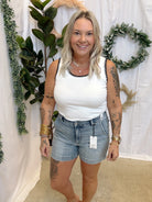 Blanket Stitch Tank Top-Black-Short Sleeve Tops-staccato-The Silo Boutique, Women's Fashion Boutique Located in Warren and Grand Forks North Dakota