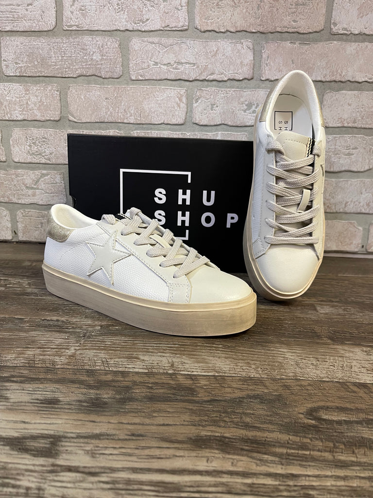 ShuShop Reba Bone Sneaker-Shoes-shushop-The Silo Boutique, Women's Fashion Boutique Located in Warren and Grand Forks North Dakota