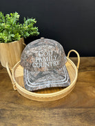 God Family Country Camo Hat-Hats-p&d-The Silo Boutique, Women's Fashion Boutique Located in Warren and Grand Forks North Dakota
