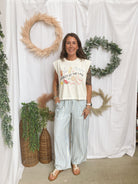 Sky Striped Pants-Pants-wishlist-The Silo Boutique, Women's Fashion Boutique Located in Warren and Grand Forks North Dakota