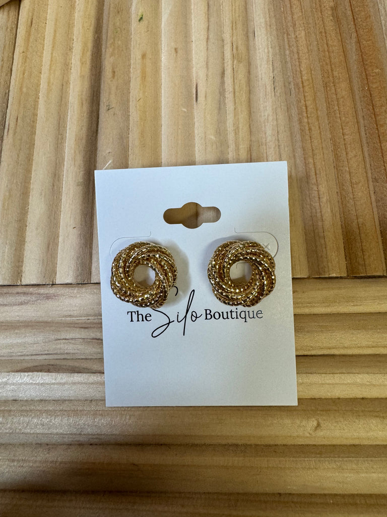 Twist Knot Stud Earrings-earrings-Fame-The Silo Boutique, Women's Fashion Boutique Located in Warren and Grand Forks North Dakota
