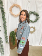 Gameday Crop Denim Jacket-Coats & Jackets-rareraw-The Silo Boutique, Women's Fashion Boutique Located in Warren and Grand Forks North Dakota