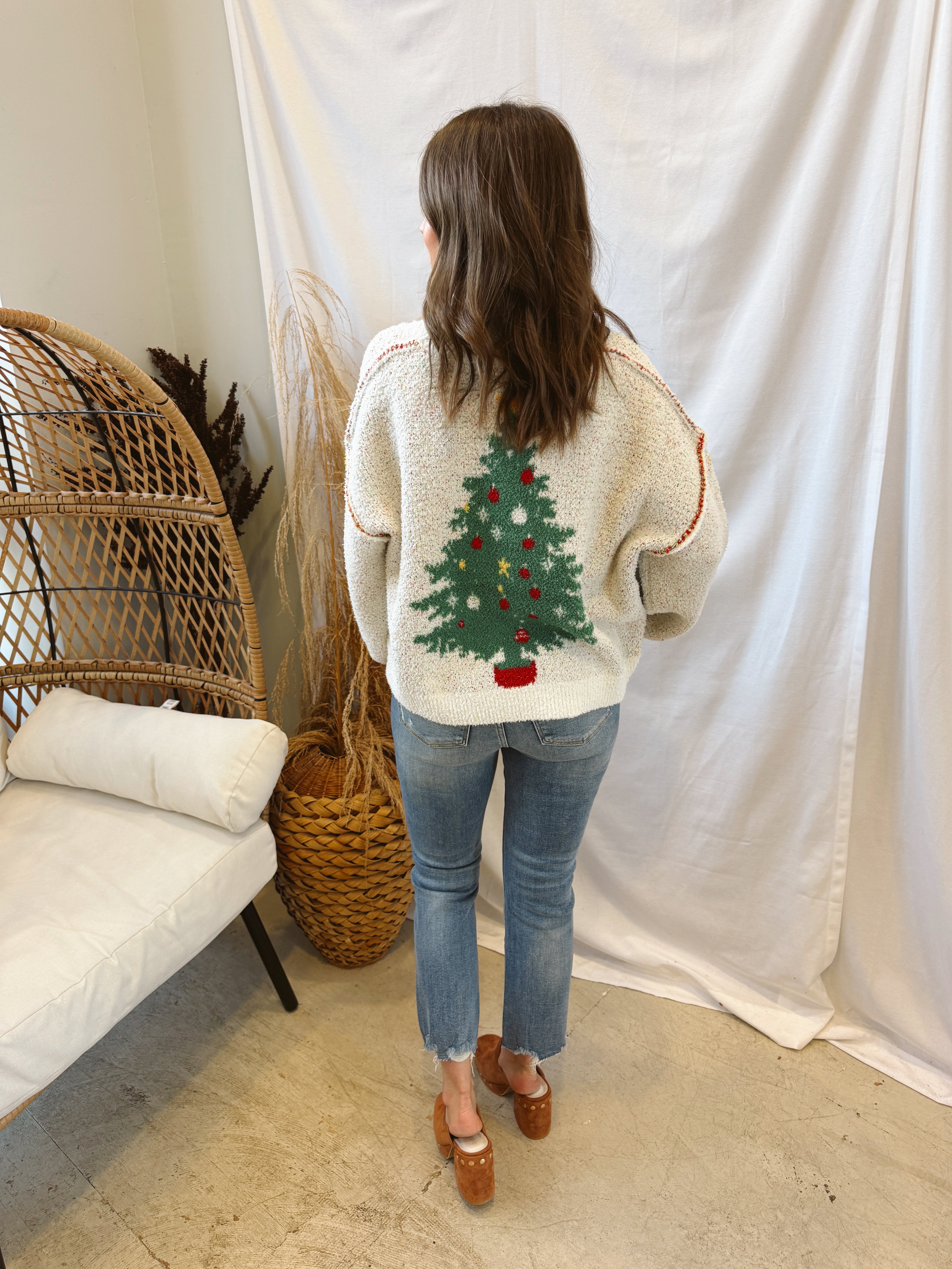 Merry Pine Christmas Cardigan-Sweaters-mello-The Silo Boutique, Women's Fashion Boutique Located in Warren and Grand Forks North Dakota