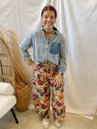Broadway Denim Button Down Top-Long Sleeve Tops-eesome-The Silo Boutique, Women's Fashion Boutique Located in Warren and Grand Forks North Dakota