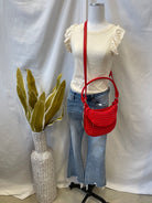 Jen and Co Kaylor Woven Purse-Red-Purses-Jen and Co-The Silo Boutique, Women's Fashion Boutique Located in Warren and Grand Forks North Dakota