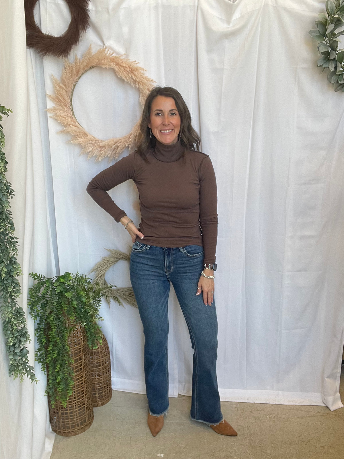 Lovervet Medium Dark Bootcut Jeans-Jeans-vervet-The Silo Boutique, Women's Fashion Boutique Located in Warren and Grand Forks North Dakota