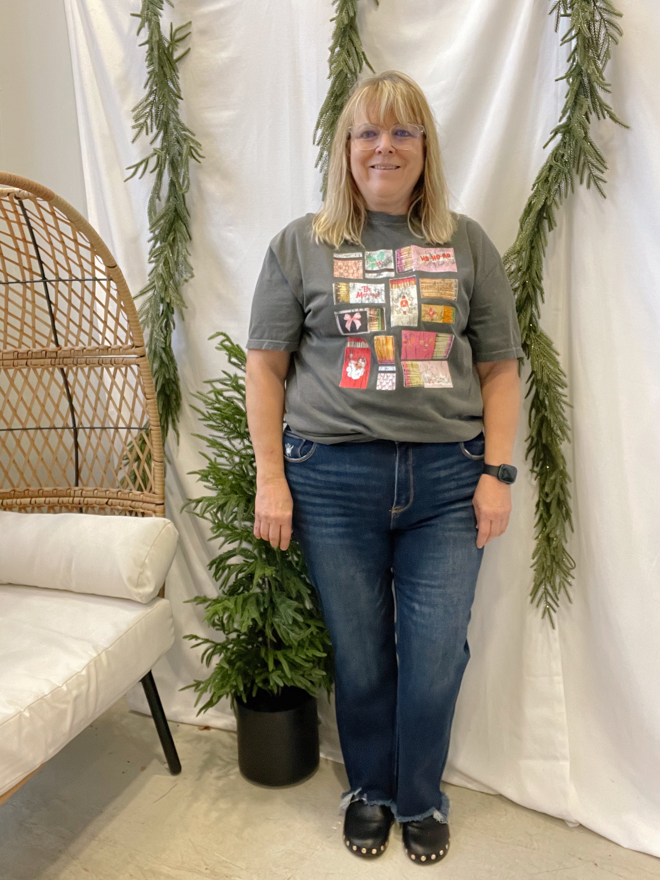Holiday Matchbox Tee-Graphic Tees-Jules-The Silo Boutique, Women's Fashion Boutique Located in Warren and Grand Forks North Dakota