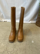 Soda Belvin Boot-Tan-Sandals-soda-The Silo Boutique, Women's Fashion Boutique Located in Warren and Grand Forks North Dakota