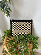 Pretty Simple Clutch Bag-Checker Black-The Silo Boutique-The Silo Boutique, Women's Fashion Boutique Located in Warren and Grand Forks North Dakota