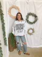 Football Social Club Sweatshirt-Sweatshirts-weekender-The Silo Boutique, Women's Fashion Boutique Located in Warren and Grand Forks North Dakota